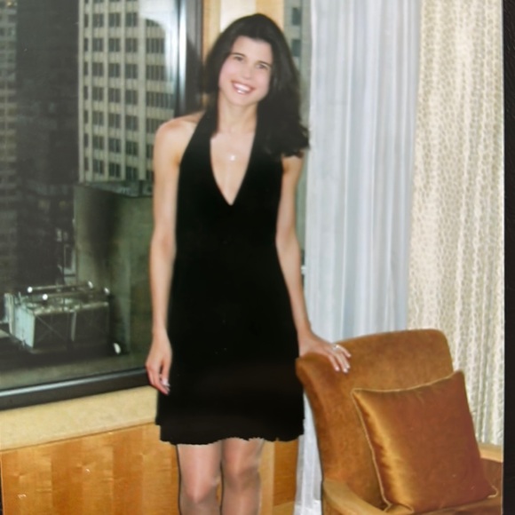 Laundry by Shelli Segal Halter Pleated Swing Dress- Sz 4 - Picture 2 of 16